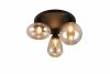 Nowoczesny plafon lampa sufitowa czarna szklane klosze uniwersalna minimalistyczna LUMINA 617030313 Trio